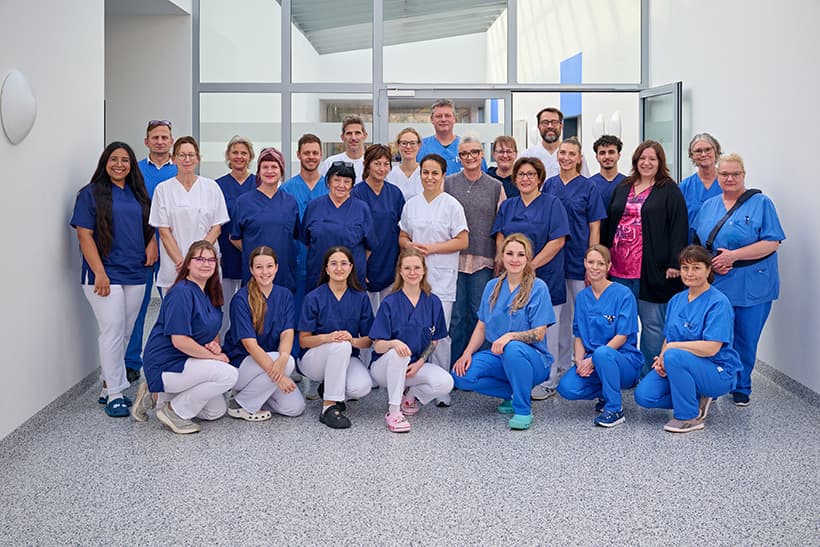 Teamaufnahme der dritten medizinischen Klinik am Städtischen Krankenhaus in Kiel.