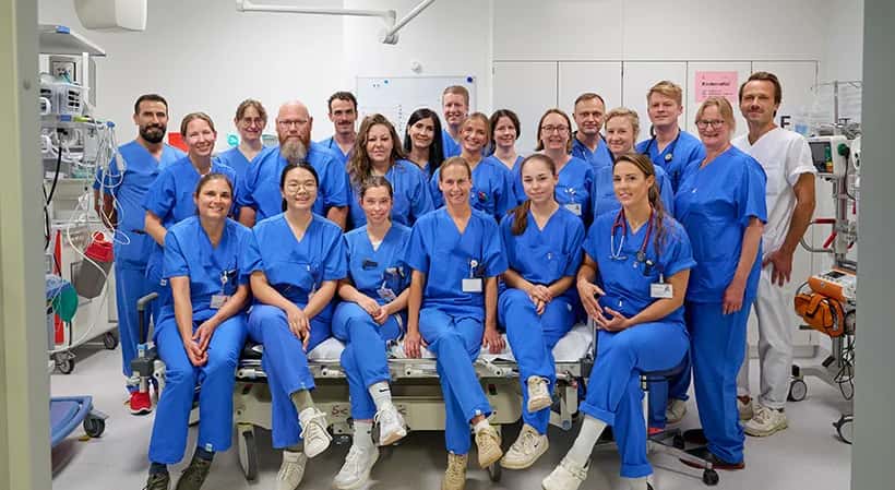 Teamfoto der zentralen Notaufnahme am Städtischen Krankenhaus Kiel.
